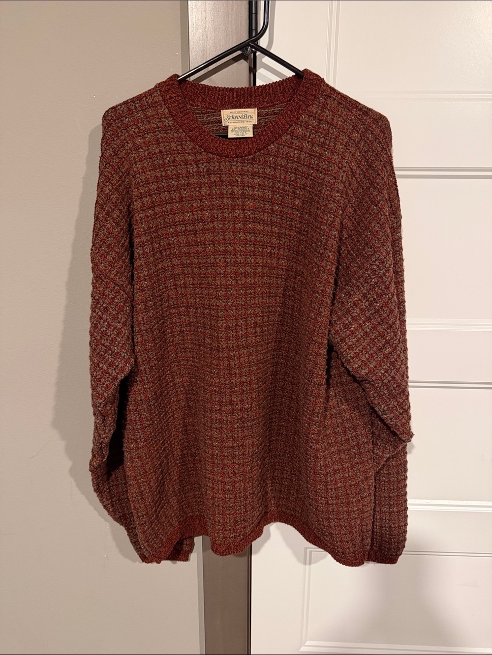 St. John's Bay Men's Vintage Rust Marled Crewneck Sweater